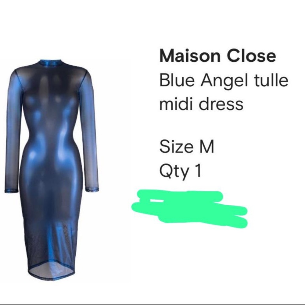 Blue Bodycon Dress with Mock Neck